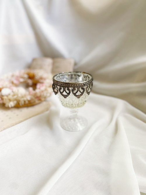 Good Day Fetish】ドイツから古い銀食器、クリスタルガラスの皿、ハイ