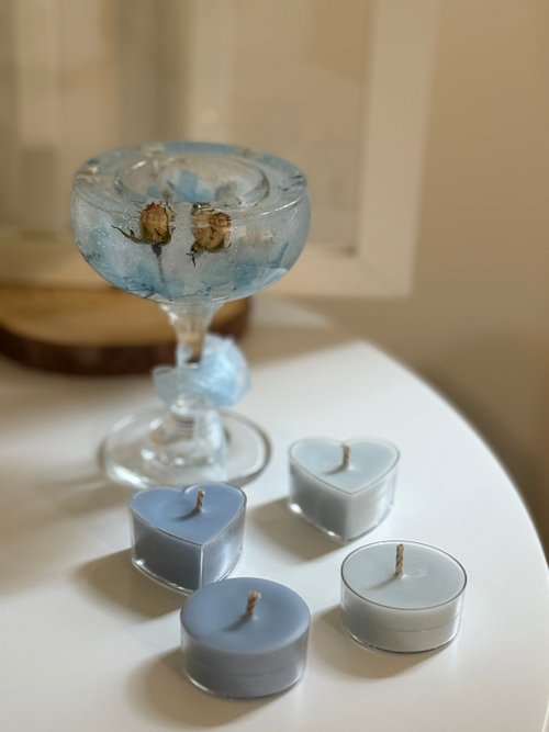 DDLAB Scent 蒂蒂香氛實驗室 乾燥花蠟燭臺&4顆小茶蠟 體驗活動 手作