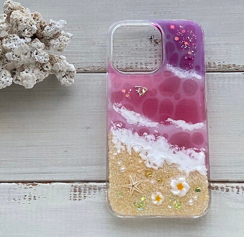 ピンクの海 ピンクラグーン iPhone各機種対応 - スマホケース - レジン ピンク