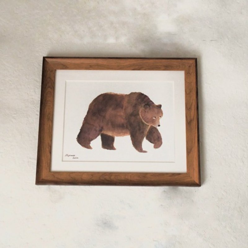 Bearish bear poster (A4 size) [Framed A] - โปสเตอร์ - กระดาษ สีนำ้ตาล