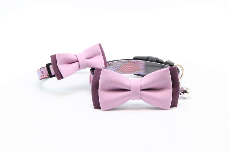 [Japanese Bow Tie Collar] Fantasy Purple Bowtie - Happy Accessories for Hairy Kids - Collars & Leashes - Other Materials 