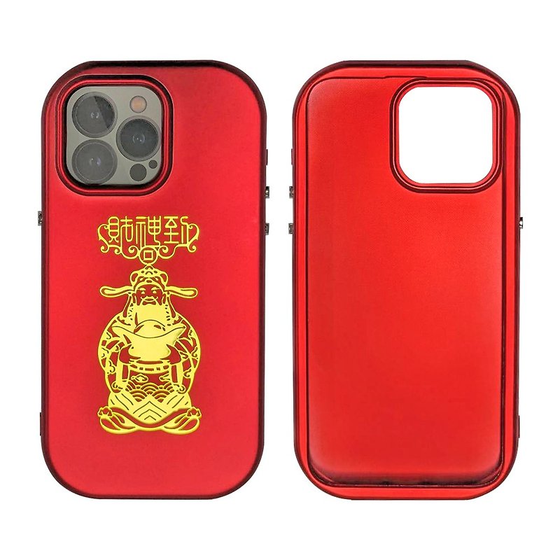 iPhone 15/ 15 Pro/ Pro Max 財神到氣墊手機保護殼 - 手機殼/手機套 - 塑膠 紅色