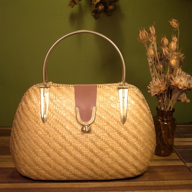 Old bone bamboo handbag VINTAGE - Handbags & Totes - Bamboo Gold