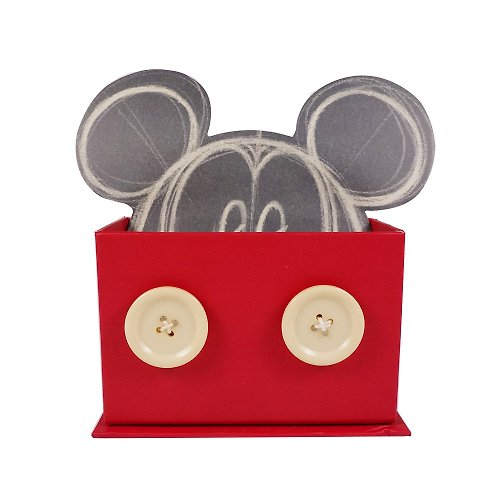 205剪刀石頭紙 買一送一塗鴉米奇(Mickey)紅褲造型便條紙Hallmark-迪士尼Disney