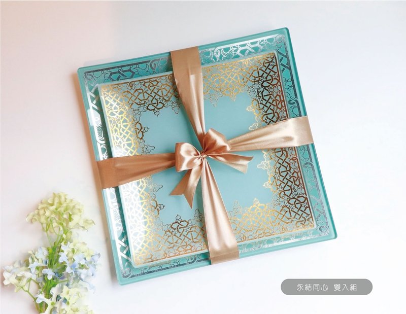 【Wedding Gift】Limited glass plate, don’t miss it anymore! - จานและถาด - แก้ว สึชมพู