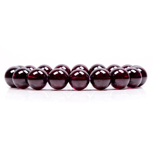 正佳珠寶 Gemsrich Jewelry 【正佳珠寶】石榴石 頂級翠亮透紫紅 9.4-9.8mm 石榴石手珠