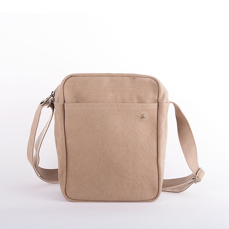 Mushroom MOGU / Canvas Shoulder Bag / Cinnamon / Mr. Huashan - Messenger Bags & Sling Bags - Cotton & Hemp Brown