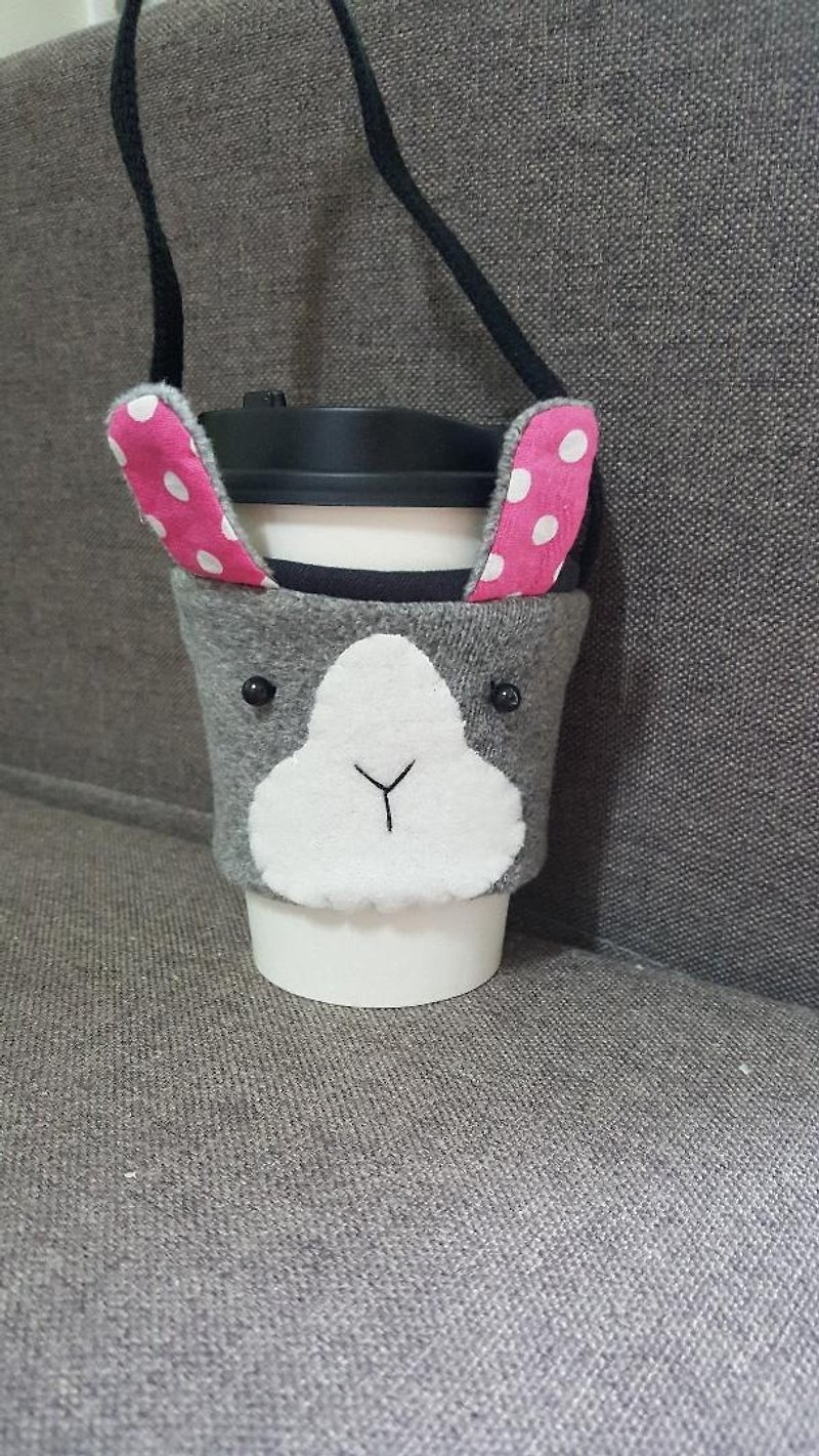 Dodge rabbit drink cup holder/bag - ถุงใส่กระติกนำ้ - ผ้าฝ้าย/ผ้าลินิน 
