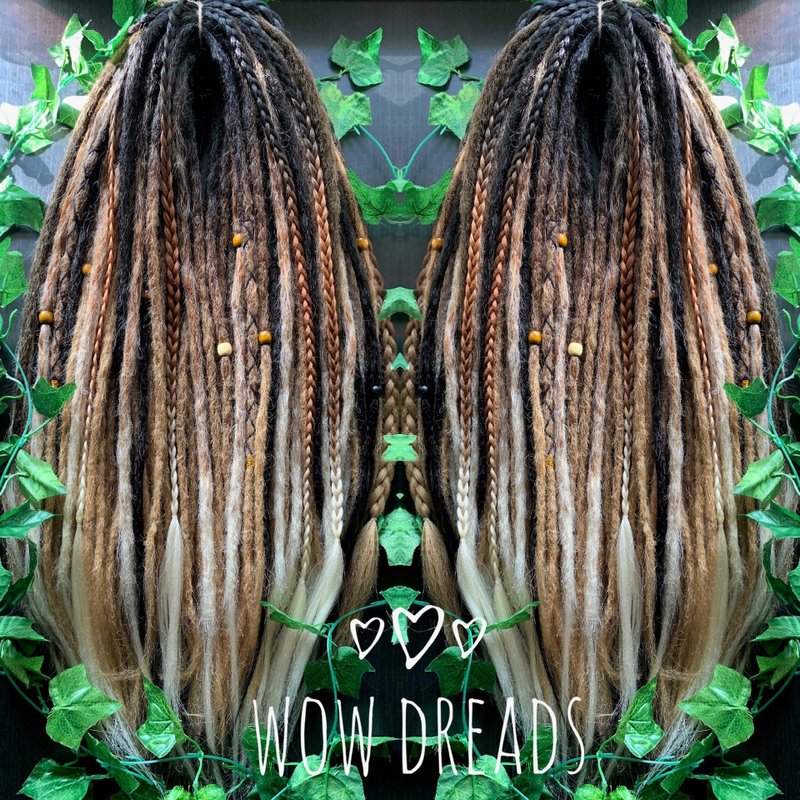 Set  Dreads Ombre Synthetic - 髮夾/髮圈 - 其他人造纖維 金色