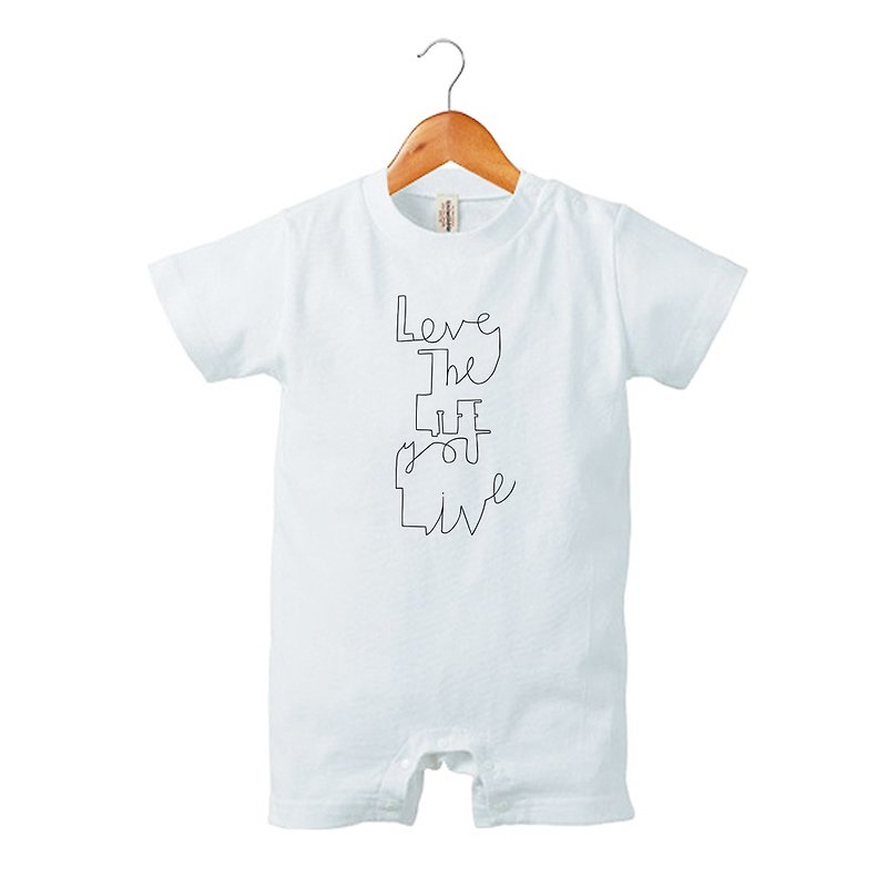 Love the life you live rompers - Onesies - Cotton & Hemp White