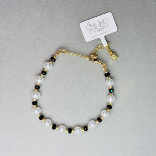 My Little Handmade 手作仔 捷克玻璃石+玻璃珍珠手鏈 JW11H-001