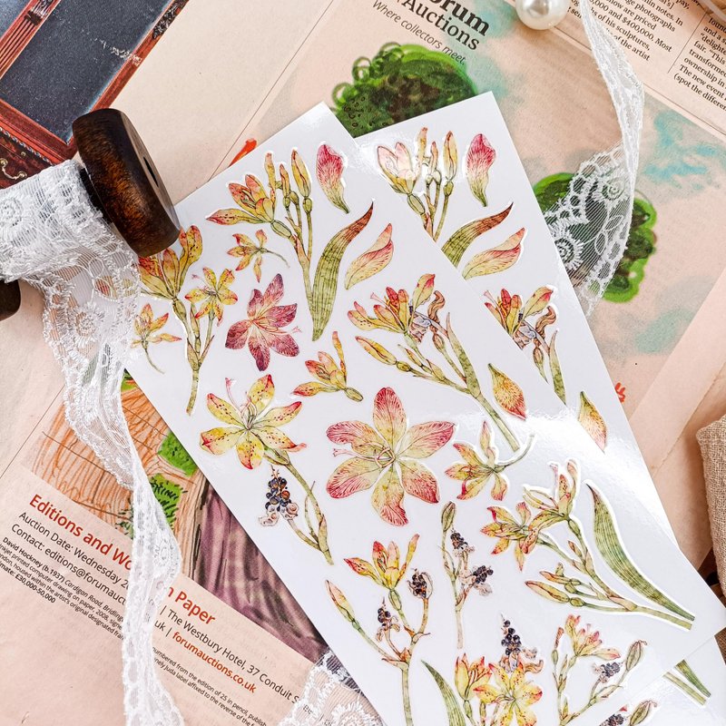 568 烏蒲2 BlackBerry lily 2 / 轉印貼纸Transfer Stickers - 貼紙 - 其他材質 多色
