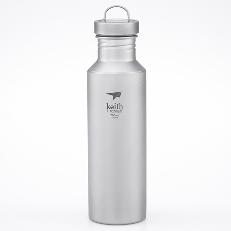 【KEITH】純鈦運動水壺附Ti0012隔熱水壺套 - 野餐墊/露營用品 - 其他材質 銀色