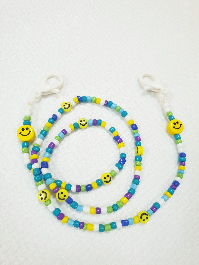 Paris*Le Bonheun. Smile every day. Mask lanyard. Designed anti-epidemic masks - Face Masks - Other Materials Multicolor