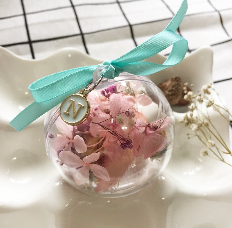 Dry flower ball is not withered wedding small pieces of bubble ball pink letters - ของวางตกแต่ง - กระดาษ สึชมพู