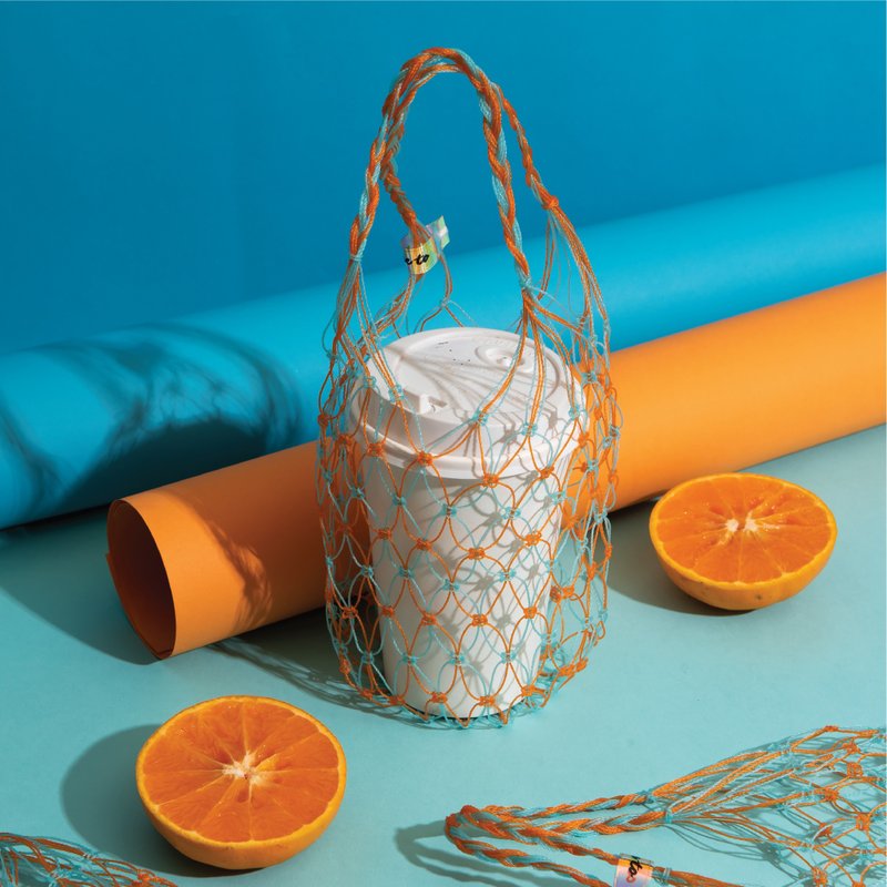 HIW.HIW Orange juice - 飲料提袋/杯套 - 尼龍 藍色