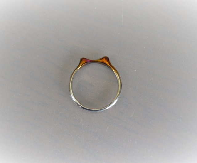 titanium ring・チタンリング・何か小さい黄色い耳・5.5号 - ショップ