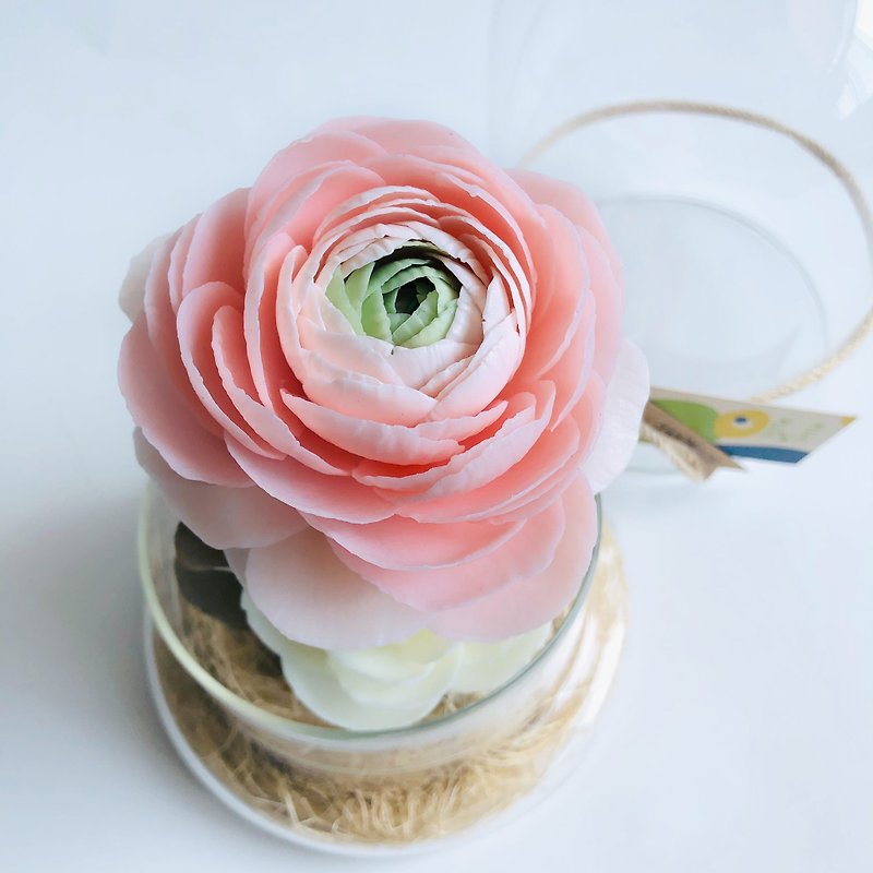 Wax Flower Glass Cover丨Ornament丨Gift|Candle| - Fragrances - Wax 
