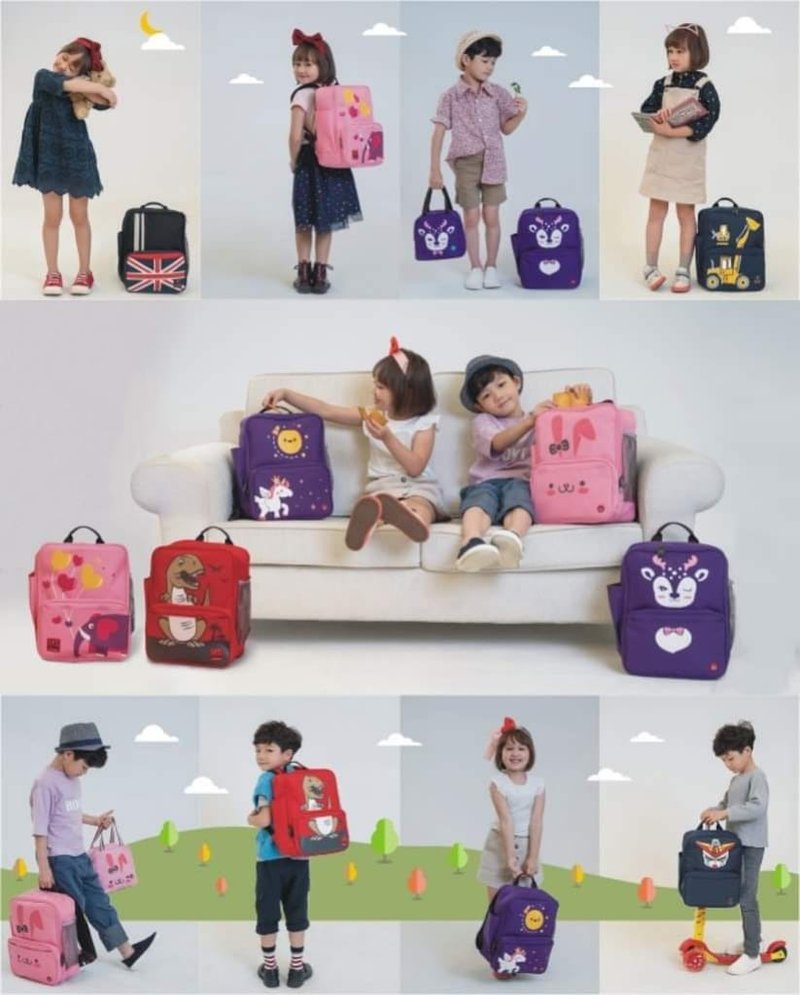 CORRE【ANKO1025】Cute Children Lunch Bag - กระเป๋าเป้สะพายหลัง - ไนลอน 