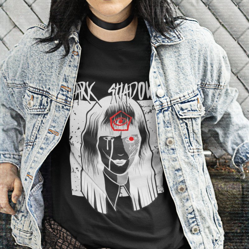 Japanese Horror Manga Streetwear 100% Cotton Unisex T-Shirt - Men's Shirts - Cotton & Hemp Multicolor