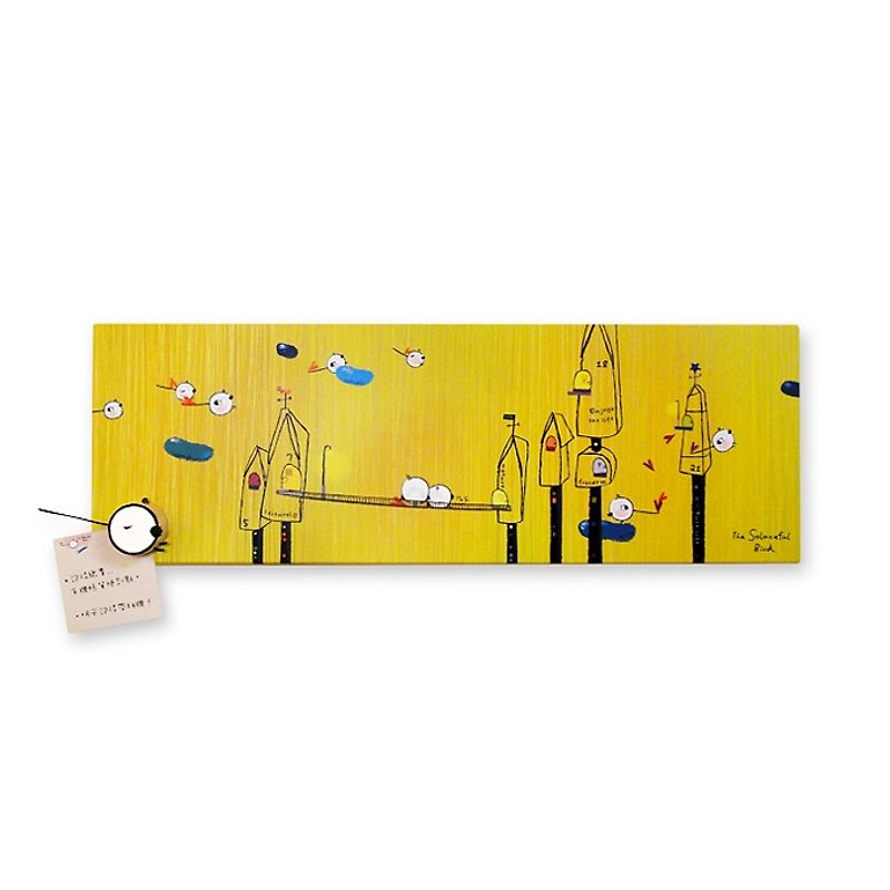 Magnet board paintings-with - โปสเตอร์ - วัสดุอื่นๆ สีเหลือง
