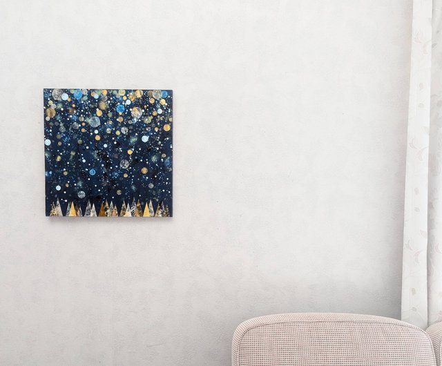 雪の森S6号 アクリル原画 - ショップ Shoko ポスター・絵 - Pinkoi