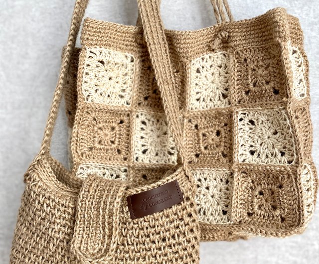 デジタル】PDF PATTERN かぎ針編みのジュートグラニースクエア