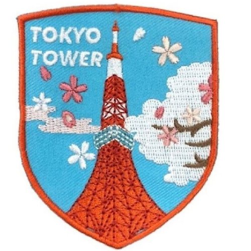 A-ONE 日本 東京鐵塔 TOKYO 服裝補丁飾品背膠補丁貼 DIY袖標 INS打卡地