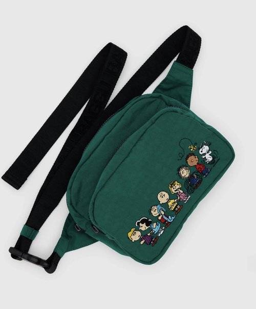 BAGGU Taiwan Baggu - 回收尼龍時尚腰包 - Snoopy Peanuts (刺繡限量版)