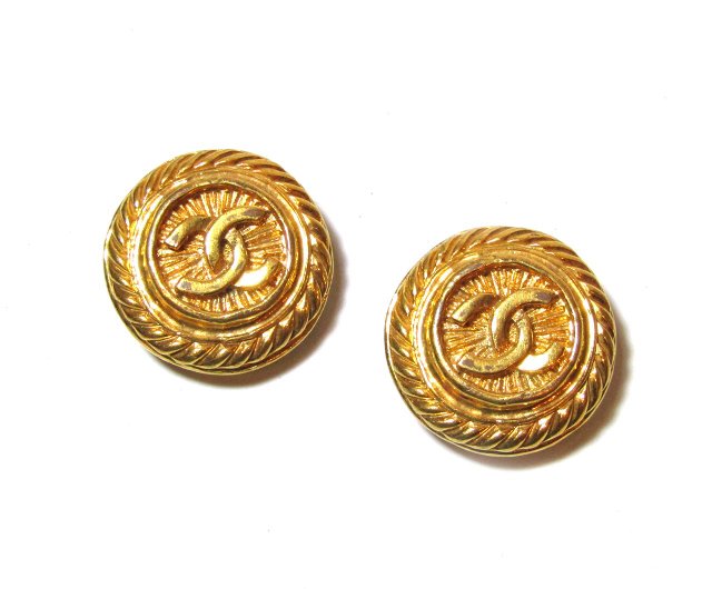 CHANEL vintage gold tone earrings panic-art-market｜耳環/耳