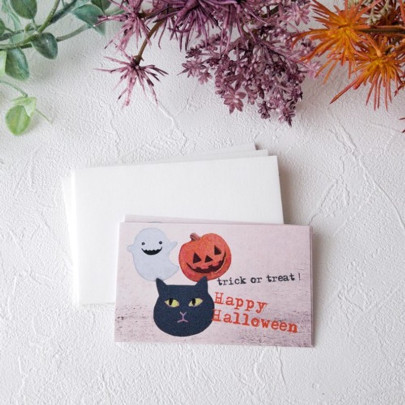 Message card and envelope set (Halloween) - การ์ด/โปสการ์ด - กระดาษ 