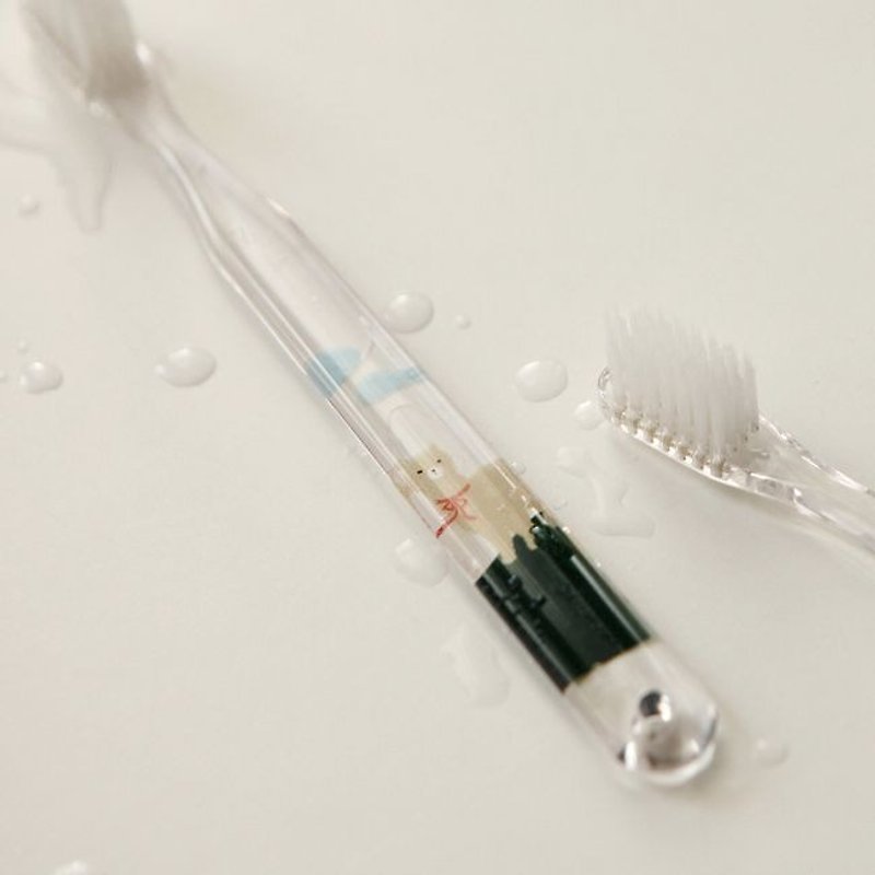 Dailylikeクリスタルクリア歯ブラシ02アルパカ、E2D46831 - 歯ブラシ・オーラルケア - プラスチック ピンク