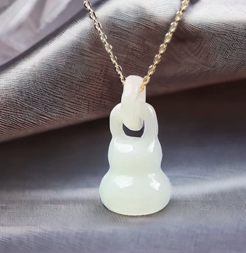 瓔珞珠寶盒 E.L.Jewelry Box 【福祿】白翡翡翠葫蘆項鍊 | 天然緬甸玉A貨翡翠 | 送禮
