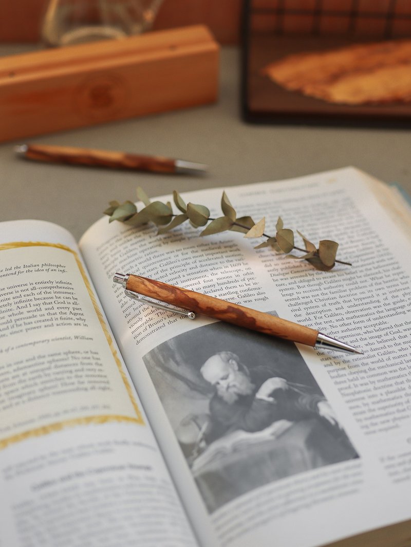 Inca Palo Santo High-Value Push-Type Mechanical Pencil 0.5 Lead Wooden Box - ดินสอ - ไม้ สีนำ้ตาล