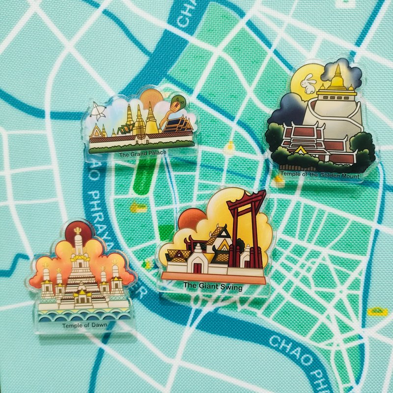 Magnet Acrylic Bangkok Landmarks - Magnets - Acrylic Multicolor