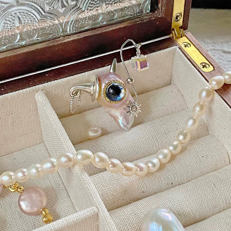 【Amelia Jewelry】海洋精靈 ‧ 天然巴洛克珍珠吊墜 - 項鍊 - 珍珠 