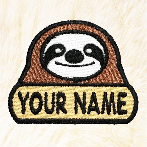 24PlanetsStudio Sloth Personalized Iron on Patch Your Name Your Text Buy 3 Get 1 Free