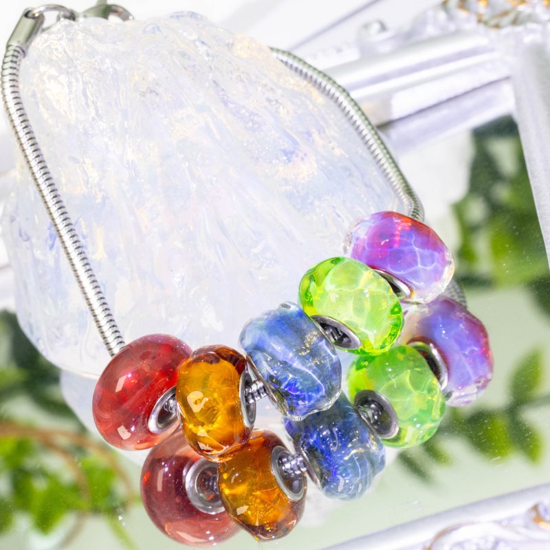 Five color beaded bracelet - Bracelets - Glass Multicolor