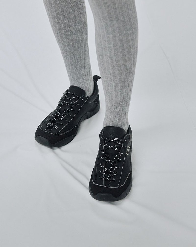 PRE-ORDER 韓國品牌 MACMOC Speedy Sneakers Black - Women's Leather Shoes - Other Materials 