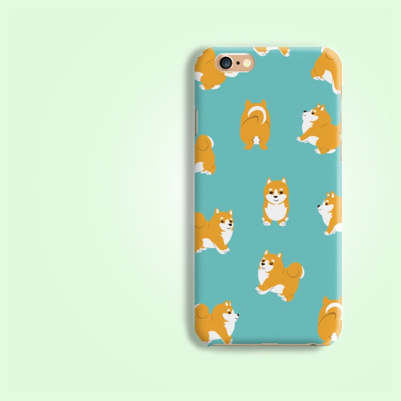 柴犬狗磨砂手機殼硬殼保護殼iPhone XS + Plus Galaxy S9 note 9 - 手機殼/手機套 - 塑膠 