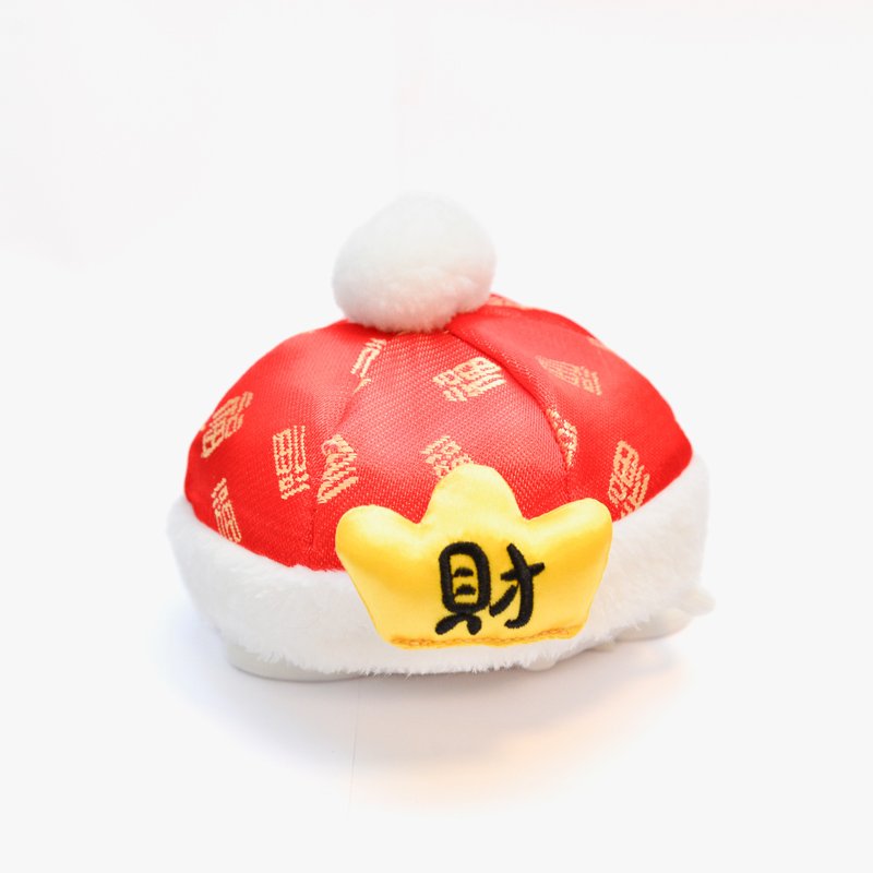 【MOMOJI】CHARLTON Pet CNY Hat - ชุดสัตว์เลี้ยง - เส้นใยสังเคราะห์ สีแดง