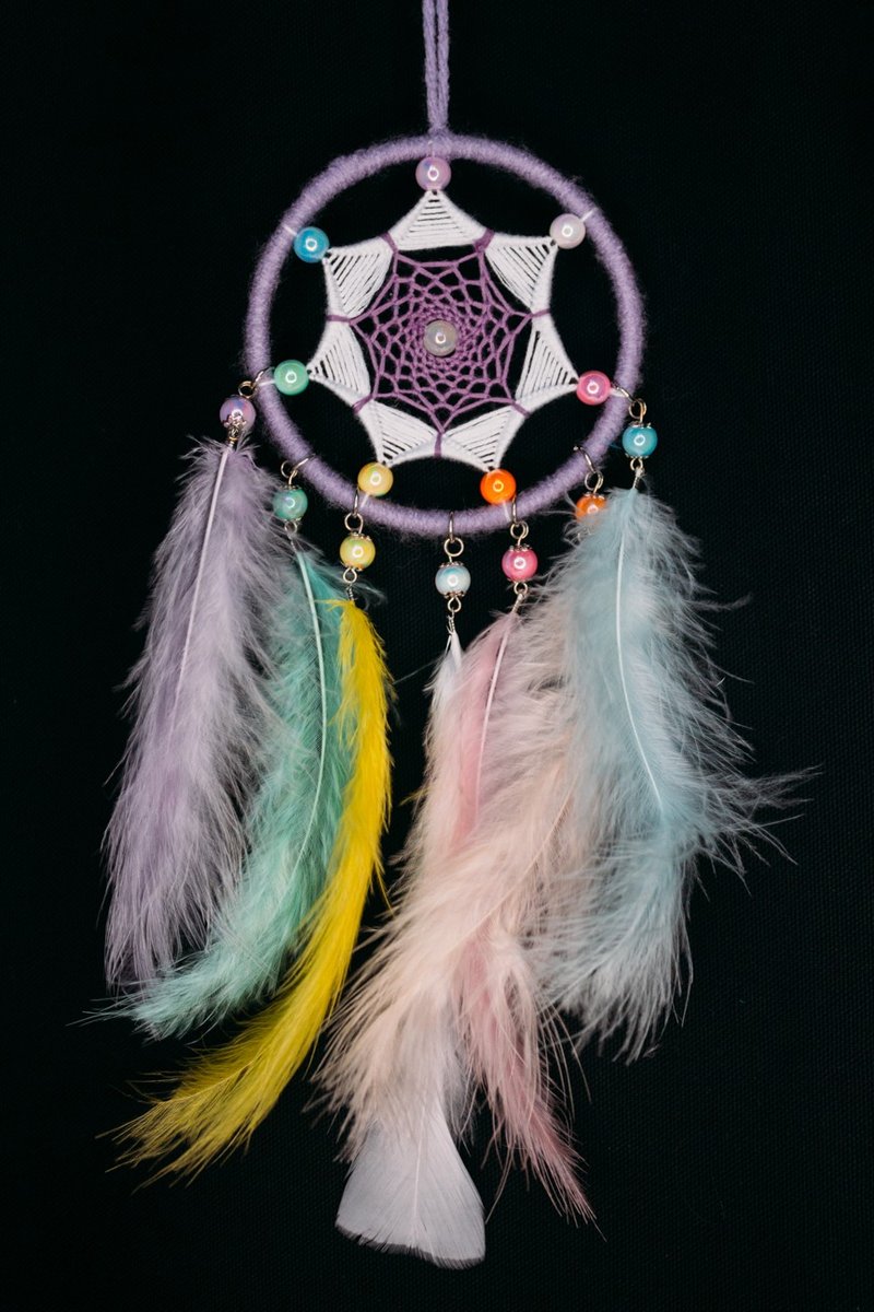 Handmade Dreamcatcher - 【Seven Star - Purple】 - Items for Display - Other Materials Blue