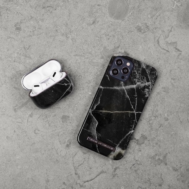 iPhone 14 系列 北歐時尚瑞典流行手機殼-雷霆黑大理石 - 手機殼/手機套 - 塑膠 黑色