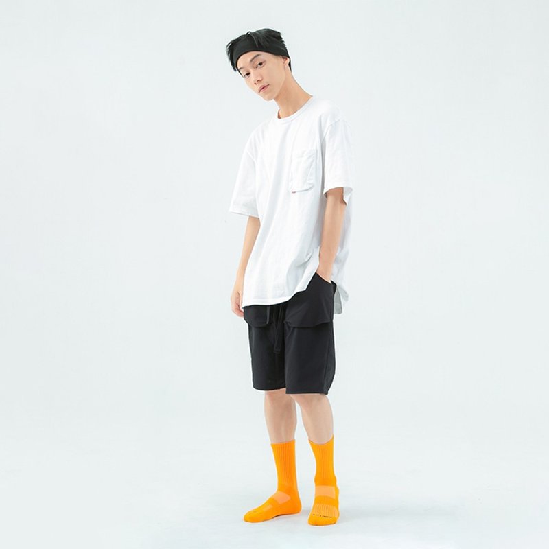【FOOTER】極簡素色主義者襪-黃(男襪/L、XL) - 襪子 - 棉．麻 黃色