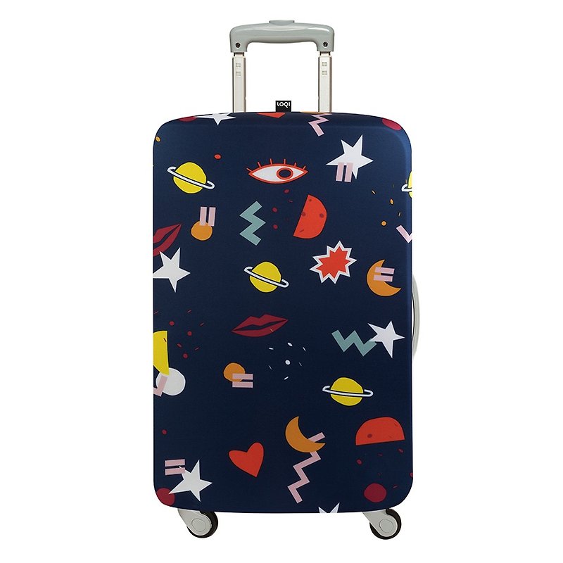 LOQI suitcase jacket / good night [L size] - Luggage & Luggage Covers - Polyester Blue