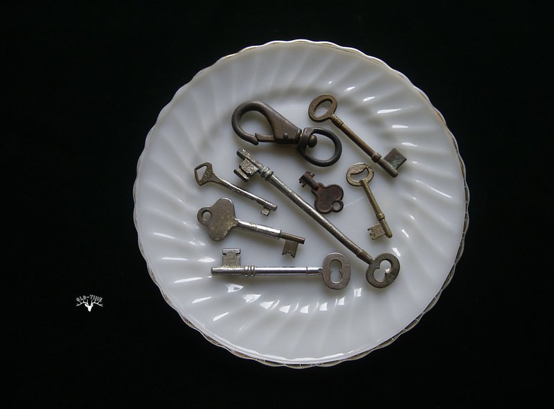 【老時光 OLD-TIME】早期歐洲銅鑰匙(全部一起賣) - 擺飾/家飾品 - 其他材質 