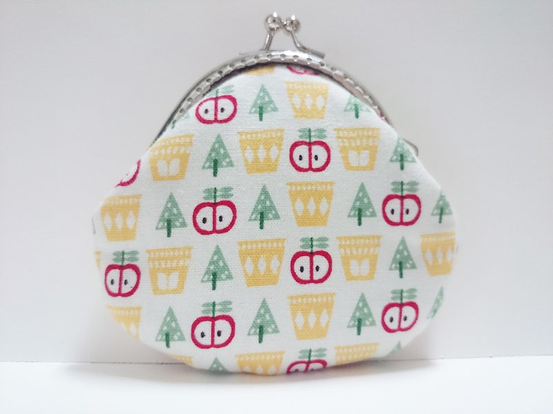 Hee hee ✿ Nordic cusp gold mouth package / coin purse - apple tree - Coin Purses - Cotton & Hemp Multicolor