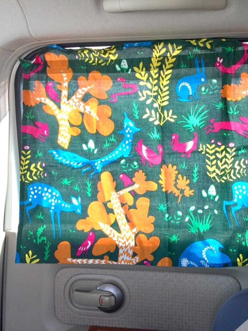 預購中  森林動物汽車窗簾  (兩色)  ISAP7289 - 擺飾/家飾品 - 棉．麻 多色