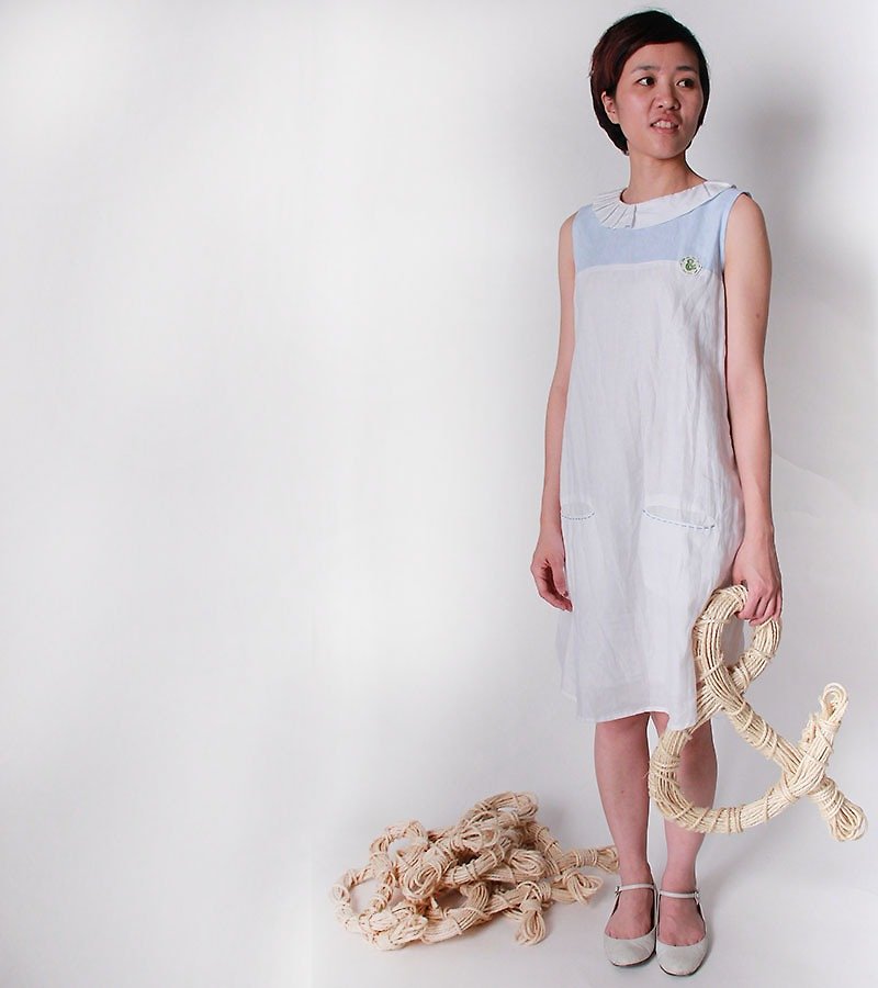 And_Flax dress - One Piece Dresses - Cotton & Hemp White