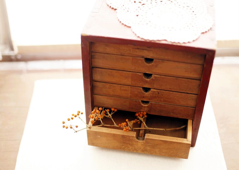 【Good day fetus】 Japanese vintage file storage cabinet - กล่องเก็บของ - ไม้ สีนำ้ตาล